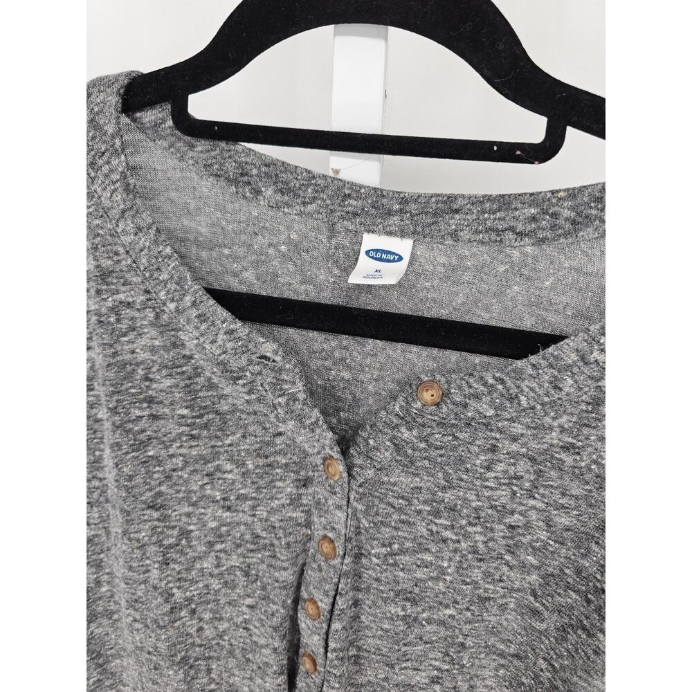Old Navy Womens Sz XL Short Sleeve Loose Fit T Shirt Gray Heathered - Picture 2 of 3